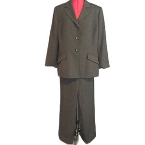 Le Suit Pantsuit Plus Size 16 Black & White Marbled 2-Piece Set Blazer & Pants